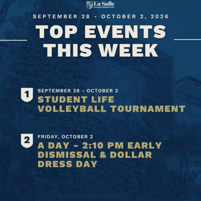 Happy Sunday, Lancers! Here’s what’s coming up this week: 1️⃣ (9/28 - 10/2) - Student Life Volleyball Tournament: ⇨ Student Life…