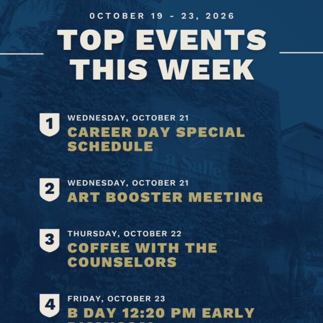 Happy Sunday, Lancers! Here’s what’s coming up this week: 1️⃣ (10/21) Wed - Career Day Special Schedule: ⇨ We’ll be following…